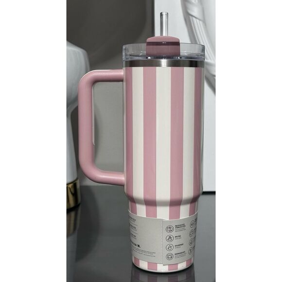 Stanley Quencher H2.0 FlowState Tumbler 30oz, Peach Whip Cabana Gloss - Picture 2 of 4